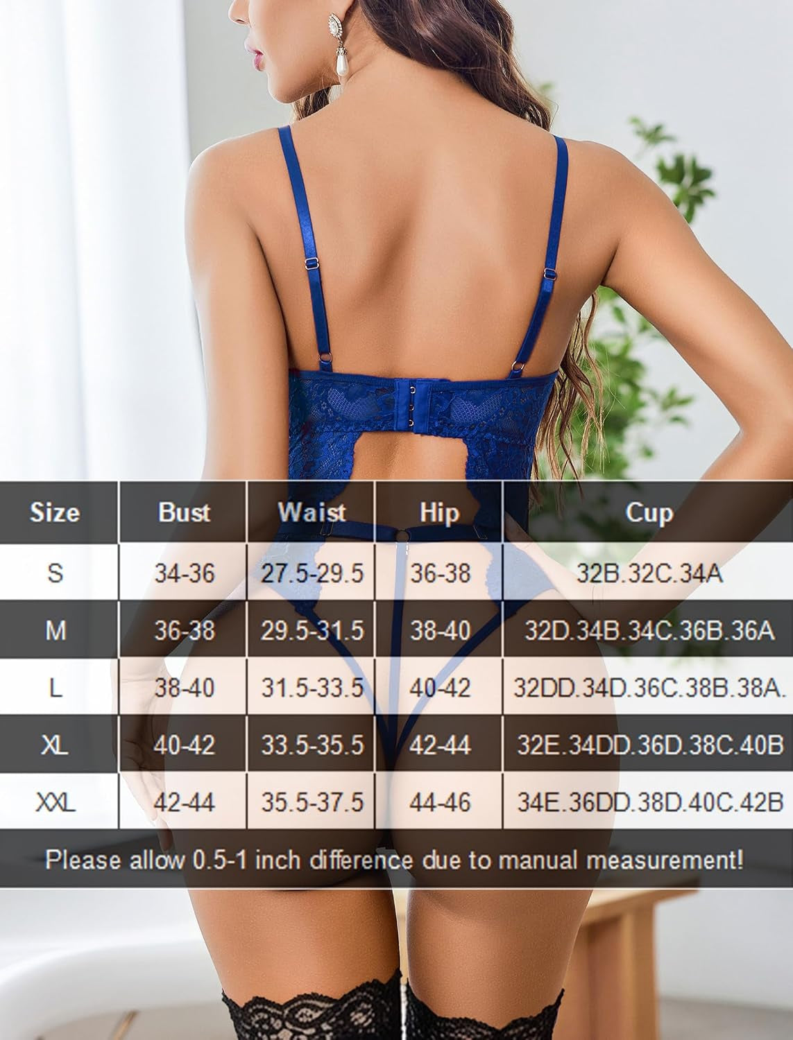 Sexy Lingerie for Women Lace Bodysuit with Panty Garter Lingerie Set Teddy Lingerie Body Suit
