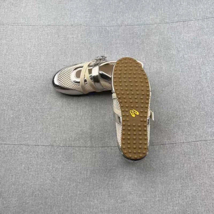 New Splicing Woven Hollow Sneakers 2026 Spring and Summer Buckle Non-slip Casual Single Shoes Khamik Shop Online