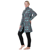 H1024 Muslim Women Fullcoverage  Long Sleeves Cover Up Burkinis Three Pieces Plus Size Printing  Swimwear Suits Khamik Shop Online