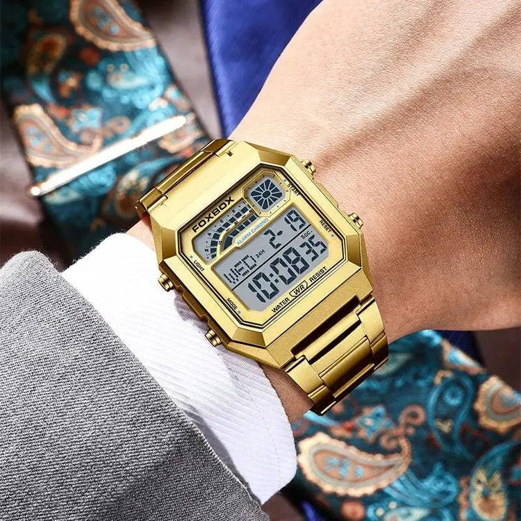 FOXBOX Fashion Luxury Digital Man Watch Casual Sports Date Waterproof Luminous Watches for Men Movement Electronic Watches Male Khamik Shop Online