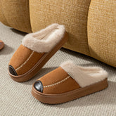 Fashion Women Slippers Winter Soft Thick Soled Indoor and Outdoor Warmth Comfort Breathable Non Slip Casual Couple Home Shoes Khamik Shop Online