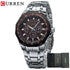 CURREN Men Luxury Brand Military Sport Mens Watches Full Steel Quartz Clock Men&