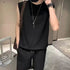 Men Patch Pocket Sleeveless Tank Top Loose Ice Silk Shorts Set Trendy Casual Summer Two Piece Outfit Khamik Shop Online