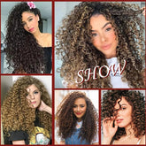 Water Wave Human Hair Weft Extension Dirty Blonde Curly Hair Sew In Weft Hair Extensions Double Weft Remy Hair Wet And Wavy 100G Khamik Shop Online