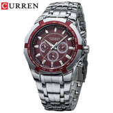 CURREN Men Luxury Brand Military Sport Mens Watches Full Steel Quartz Clock Men&