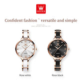OLEVS 5872 Women Watches Quartz Wristwatch Waterproof Watches For Woman Set Bracelet Watch Original Elegant Casual Fashion Reloj Khamik Shop Online