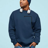 Mens Angled Logo Crewneck Sweatshirt Yellow Pandora