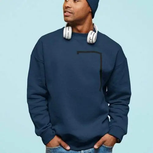Mens Angled Logo Crewneck Sweatshirt Yellow Pandora