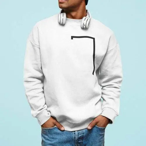 Mens Angled Logo Crewneck Sweatshirt Yellow Pandora