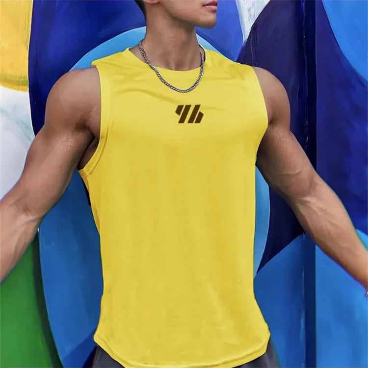 2025 newest Summer Gym Vest High Quality mesh Shirt Sleeveless T-shirts Men Tank Tops running Fitness Sports Vest men Clothing Khamik Shop Online