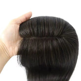 6 Colors Available Human Hair Topper Wig 4x4.5 Lace Frontal 12 Inch Hand-Tied 4 Clips 48H Ship 