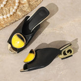 Fashion Round Toe High Heels Sandals Women Shoes Ladies Footwear Comfortable Fashion Sexy Wedding Shoe Female Summer Slippers Khamik Shop Online
