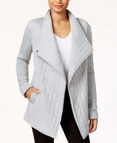 Veste matelassée asymétrique Rachel Rachel Roy avec col drapé et poches passepoilées