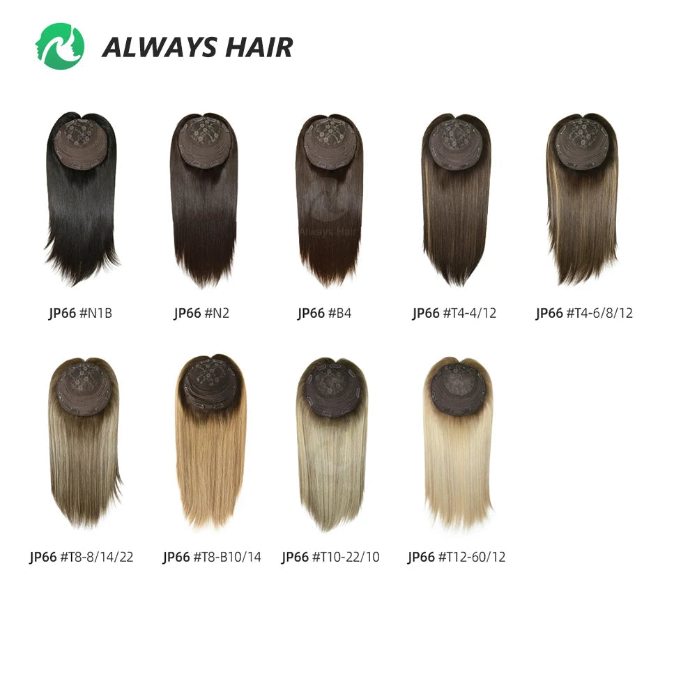 14 Inches Mogolian Cuticle Remy Hair Topper Silky Straight 8x8” Jewish Kosher Human Hairpieces Topper Free Style 120% Density Khamik Shop Online