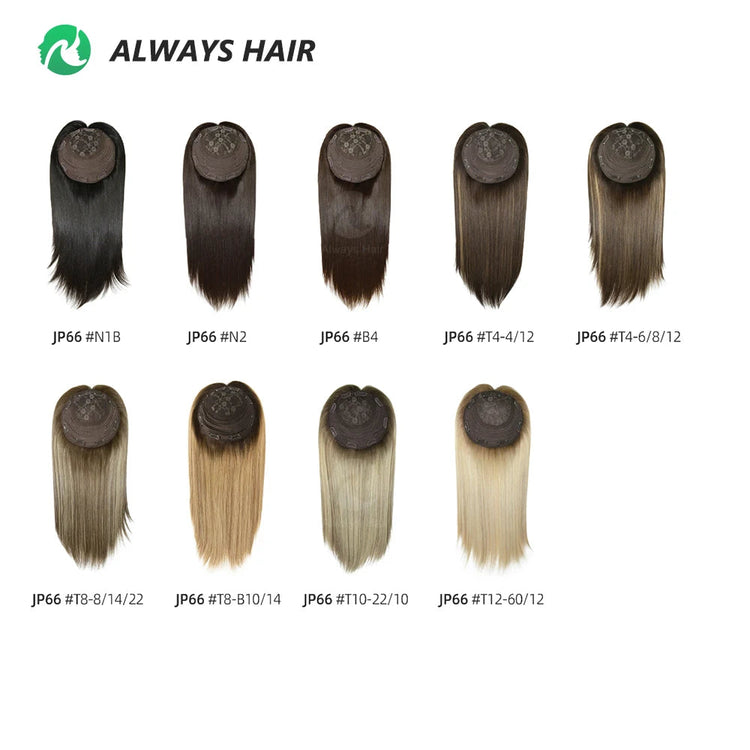 14 Inches Mogolian Cuticle Remy Hair Topper Silky Straight 8x8” Jewish Kosher Human Hairpieces Topper Free Style 120% Density Khamik Shop Online