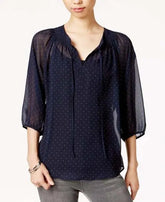 Maison Jules Sheer Polka Dot Top Amber Chrysippus