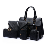 High Quality Luxury Leather Handbags Set For Women Maroon Asteria