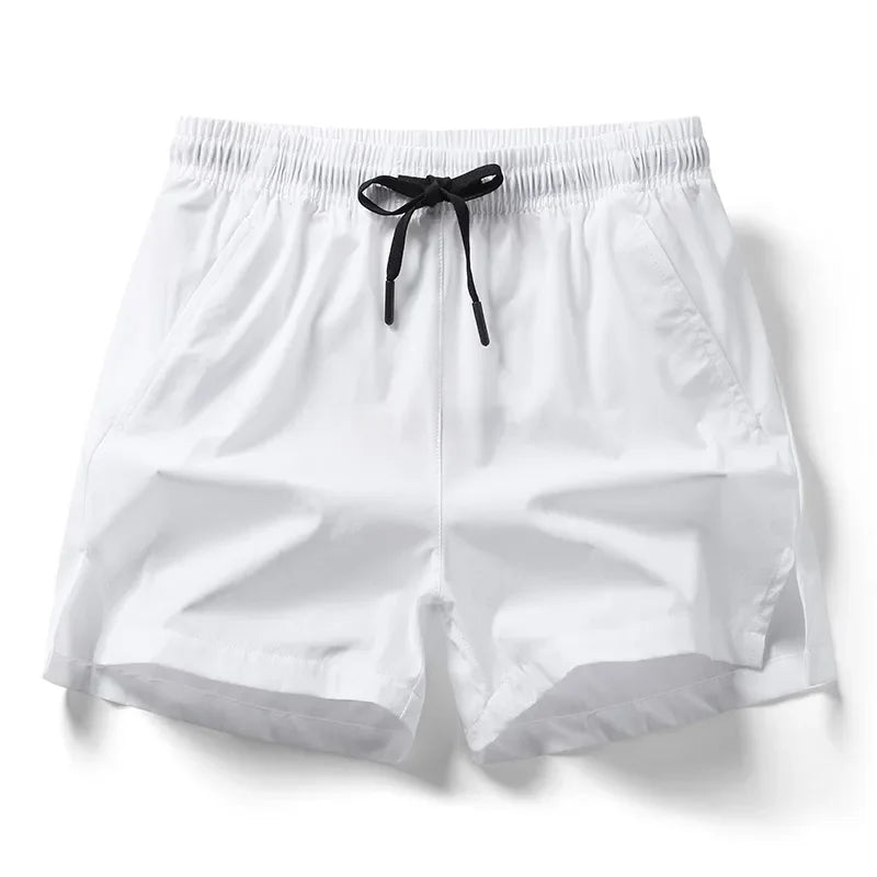 Men 2025 New  Summer Beach New Models Solid Color Fashion Leisure Comfortable Elastic Waist Double Pockets Cool Sports Shorts Khamik Shop Online