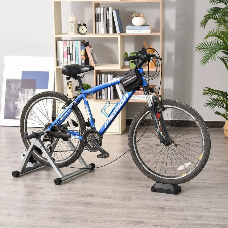 Soozier Indoor Magnetic Bike Bicycle Trainer Stand 5 Level Resistance Taupe Shadow