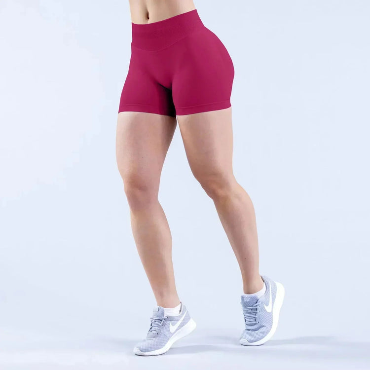 No Logos Shorts | 4.5" leggings Low Ribbed Rise Cycling Women Yoga Workout Clothes Gym Scrunch Bum Seam Seamless Fitness Tights Khamik Shop Online