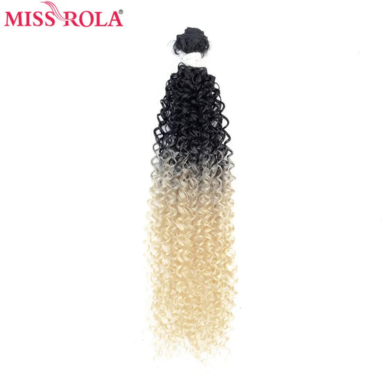 Miss Rola Ombre Hair Bundles Synthetic Kinky Curly Hair Extensions Sew In Hair Weaves 18-22 inch 6pcs/Pack 200g Hair Wefts Khamik Shop Online