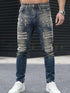 Men’s Ripped Stretch Jeans – Navy High Street | Urban Cool 25 Edition Carmine Juneberry
