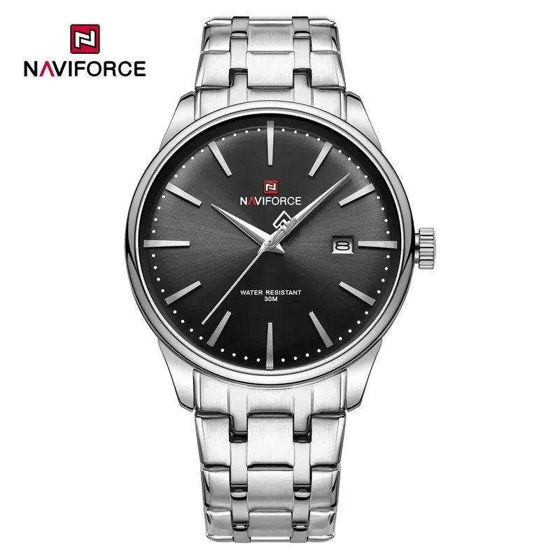 Luxury Men'S Calendar Watches Waterproof Fashion Business Stainless Steel Strap Quartz Wristwatches Relogio Masculino