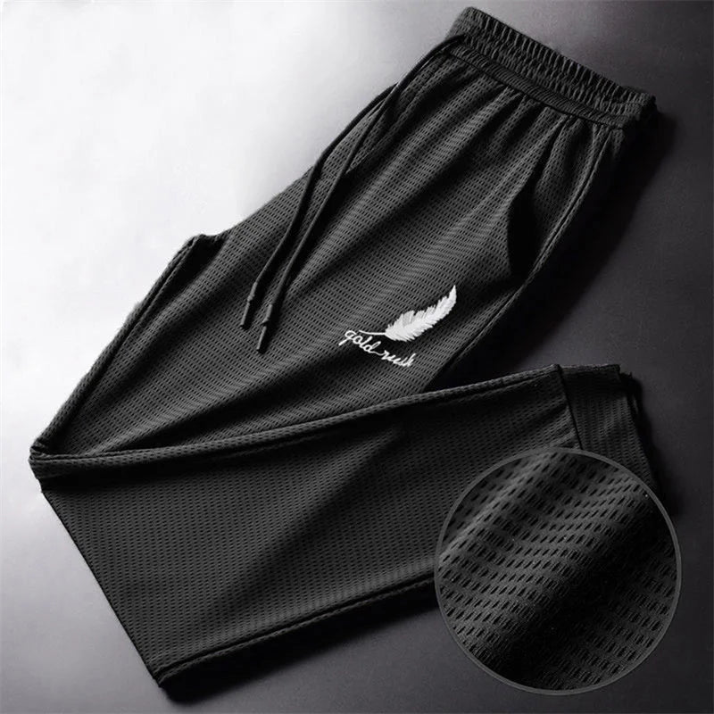 Men Fashion Quick Dry Pants Lightweight Hiking Jogging Running Trousers Breathable Workout Gym Ankle Tied Athletic Pants Khamik Shop Online