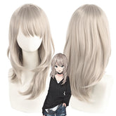 Long Straight Synthetic Wig Natural Ash Blonde Cosplay Hair for Women Anime Girl Costume Daily Party Heat Resistant Fiber Khamik Shop Online
