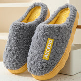 Trend Winter Couple Indoor Non-slip For Men Women Flip Flops Warm Slippers Home Slides Casual bedroom Soft Comfort Shoes Khamik Shop Online