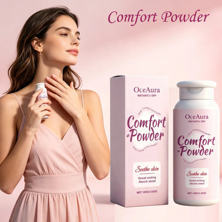 OceAura Comfort Powder Sweat Absorbing Long Lasting Skin Freshness Antisticking Formula Multi Scene Use Soothing Body Powder Khamik Shop Online