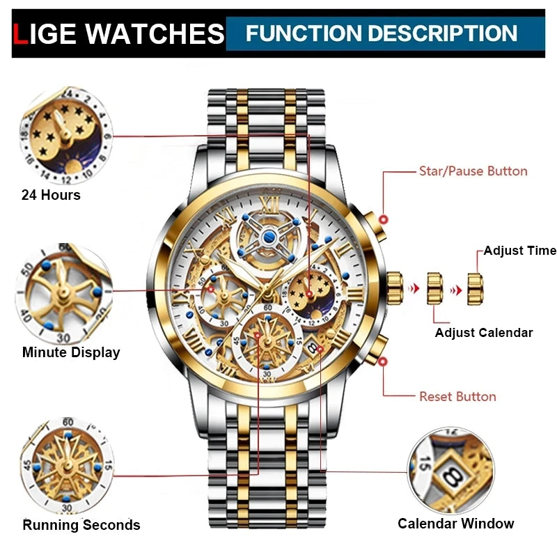 Top Brand Luxury Gold Women Watches Fashion Waterproof Ladies Watch Woman Quartz Wrist Watch Relogio Feminino Montre Femme
