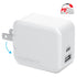 Naztech 30W USB-C PD Dual Output Fast Wall Charger Sky Iapetus