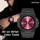 NORTH EDGE Watch for Man New VOLT Quartz Watch Fashion Light Resin Case Square Swimming 50M Waterproof Men Watches Gift Box Khamik Shop Online