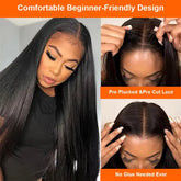 Natural Black Bone Straight Human Hair Front Wig 360 13x6 13x4 7x6 HD Lace Brazilian Human Hair Natural Hairline No Shed No Tangle For Women Daily Work Party Wear 38 40 Inch Khamik Shop Online