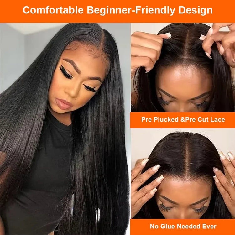 Natural Black Bone Straight Human Hair Front Wig 360 13x6 13x4 7x6 HD Lace Brazilian Human Hair Natural Hairline No Shed No Tangle For Women Daily Work Party Wear 38 40 Inch Khamik Shop Online