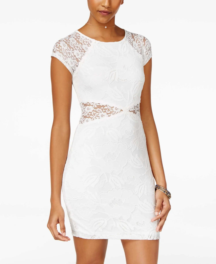 Bcx Juniors Illusion Lace Bodycon Dress Amber Chrysippus