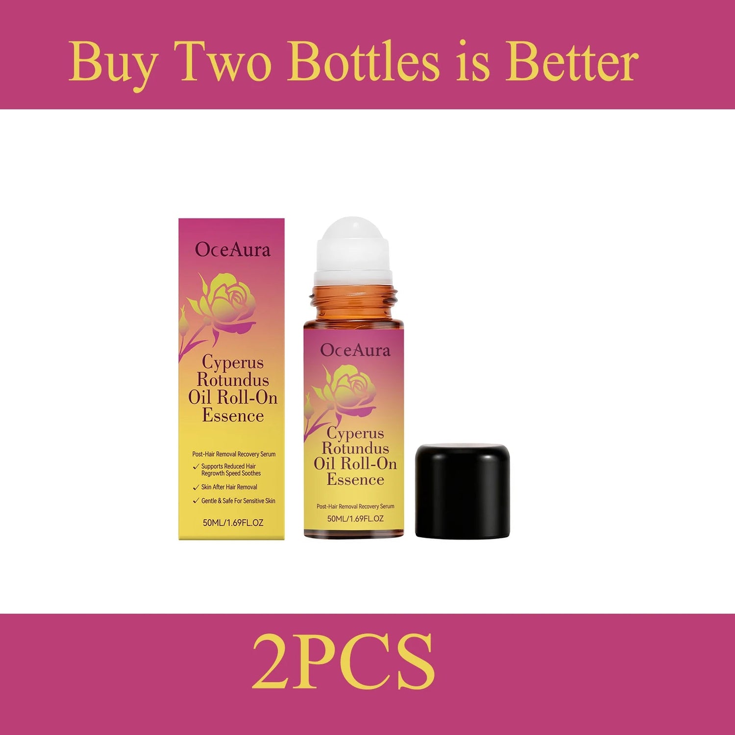 OceAura 50ml Rose Rolling Beads Moisturizing Oil Cooling Refreshing Hydrating Skin Care Fragrance Oil For Dry Skin Khamik Shop Online