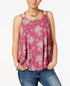 Hippie Rose Juniors Printed Double Strap Tank Top Amber Chrysippus