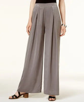 BAR III Pleated Wide Leg Soft Pants Amber Chrysippus