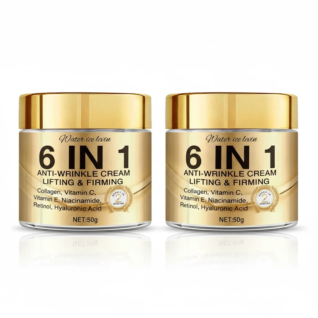 6-In-1 Anti-Wrinkle Cream. Lifts Firms Smooths Moisturizes. Collagen Vitamin C E Niacinamide Retinol Hyaluronic Acid. 50g Khamik Shop Online