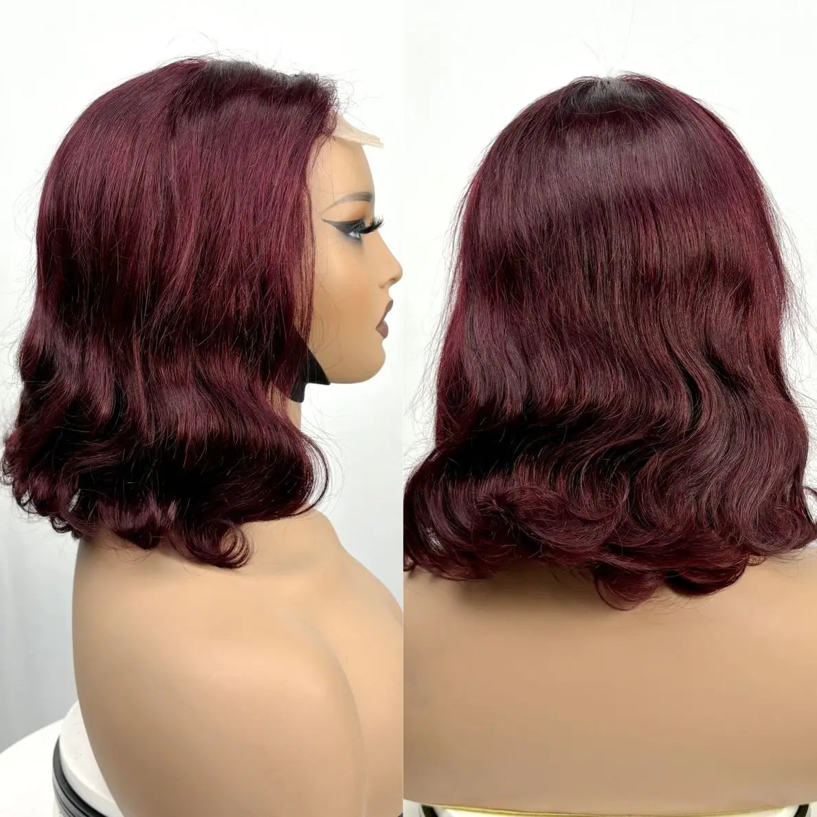 250% Density Colored Body Wave Human Hair Wigs 12inch 12A 100% Human Hair 4x4 Transparent Lace Closure Wavy Hair Wigs for Women Khamik Shop Online
