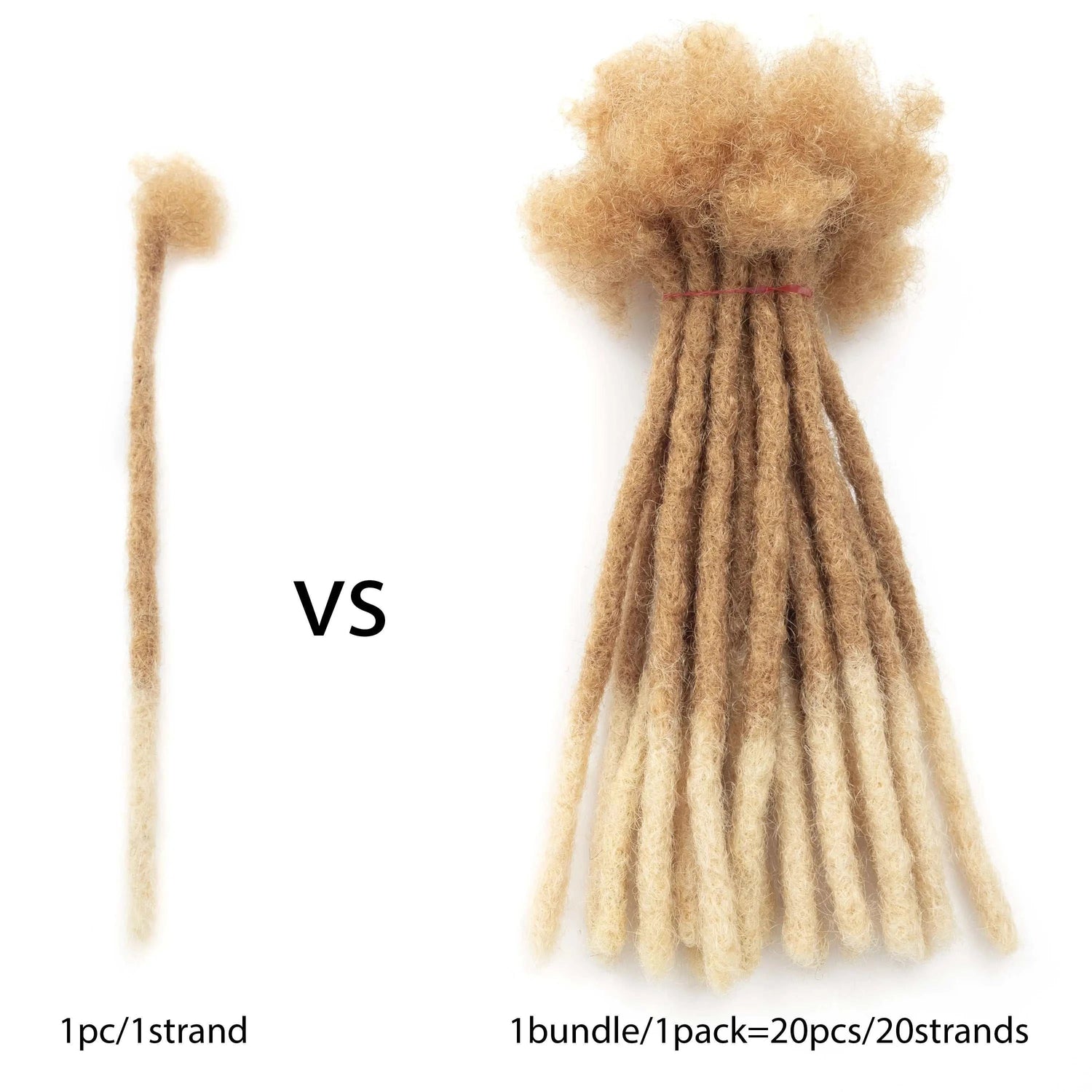 20strands/pack 0.6cm Thickness Tip Blonde 100% Real Human Hair Dread Lock Extensions Full Handmade Permanent Extension Bundles Khamik Shop Online