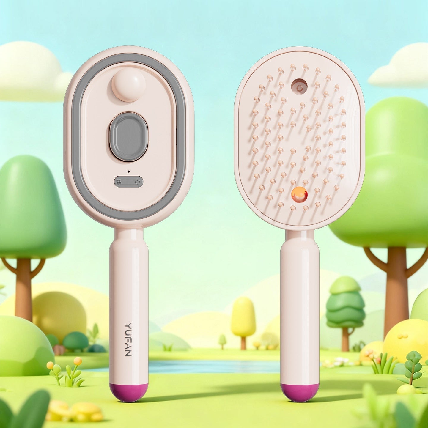 Electric Spray Airbag Massage Comb Essential Oil Atomized Hair Brush Periwinkle Abderus