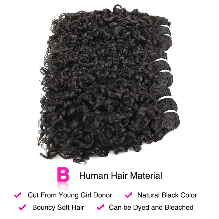 12A Pixie Curls Bundles Bouncy Afro Kinky Curly Hair 3 Bundles Deal Human Hair Weave Extension Natural Color Bundles for Women Khamik Shop Online