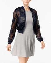 Teeze Me Juniors Bomber Jacket Fit Flare Dress Amber Chrysippus