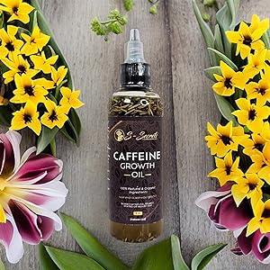 Caffeine Hair Growth Oil 2oz - Hair Growth Oil For Thinning, Balding Taupe Snowdrop