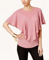 Thalia Sodi Ruffle Overlay Top Amber Chrysippus