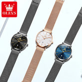 OLEVS Woman Watch 5869 Elegant Fashion Quartz Wristwatch Waterproof Date Watches For Woman Set Bracelet Watch Box Gifts Original Khamik Shop Online
