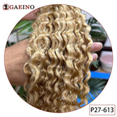 Water Wave Tape in Human Hair Extension Brazilian Hair Skin Weft Tape in Curly Human Hair 20 Pcs/Set Black Brown Blonde Color Khamik Shop Online